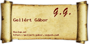Gellért Gábor névjegykártya
